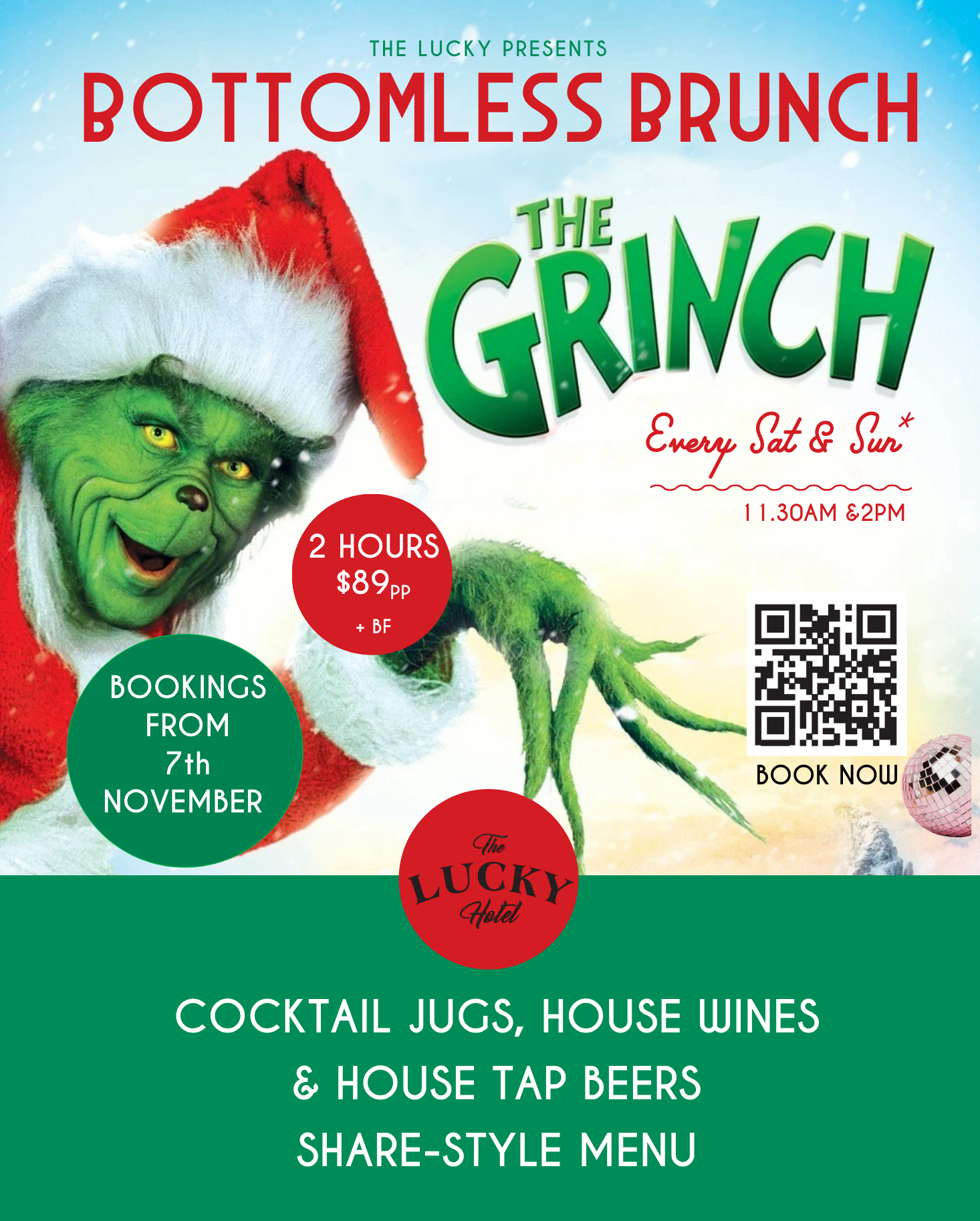 Bottomless Brunch Grinch